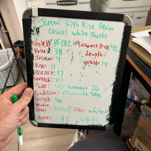 J Crew High Rise Denim Casual White Shorts US Women's 26 New - Picture 6 of 6